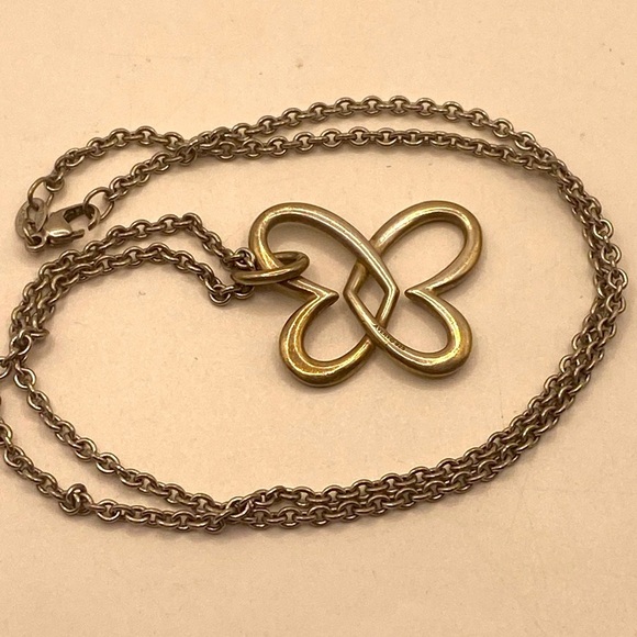 James Avery Retired Linked Heart Butterfly Chain with Pendant - Picture 4 of 6